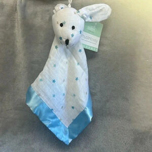 🐥 Aden + Anais - NWT - 100% Muslim Cotton Musy Mate with blue/tan stars